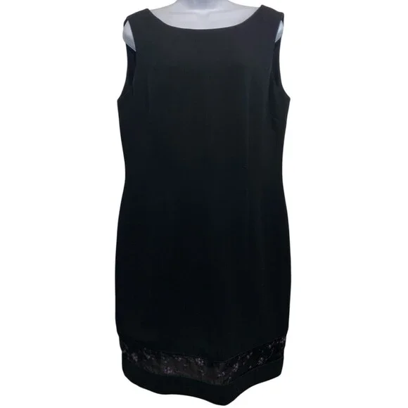 chinese dress ladies Vintage Jones New York Sequined Floral Pink Black Mesh Bodycon Short Dress